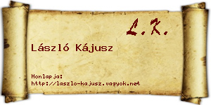 László Kájusz névjegykártya